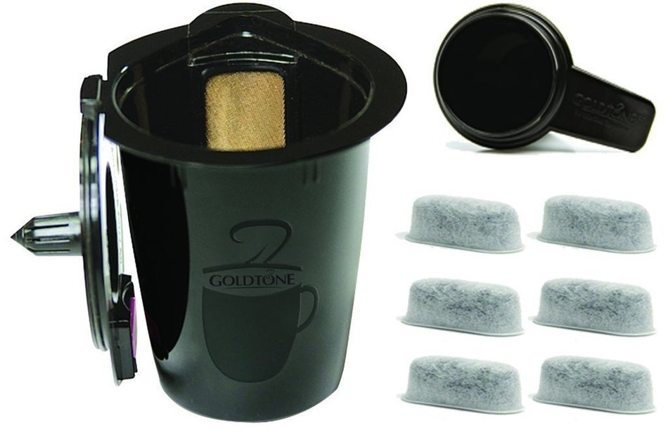 GoldTone Karafe-Plus Reusable Coffee Filter, Fits Keurig 2.0 Brewers Kit: 1 Simple Scoop & 2 FWA 200 Water Filters