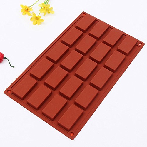 "20-Squares Rectangle Square Silicone Mold For DIY Chocolate Cake Mould Soap" shopping N3