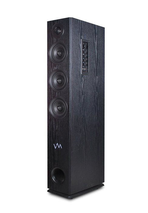 VM Audio EXAT31 Black Floorstanding Powered Bluetooth Tower Home Speakers Pair