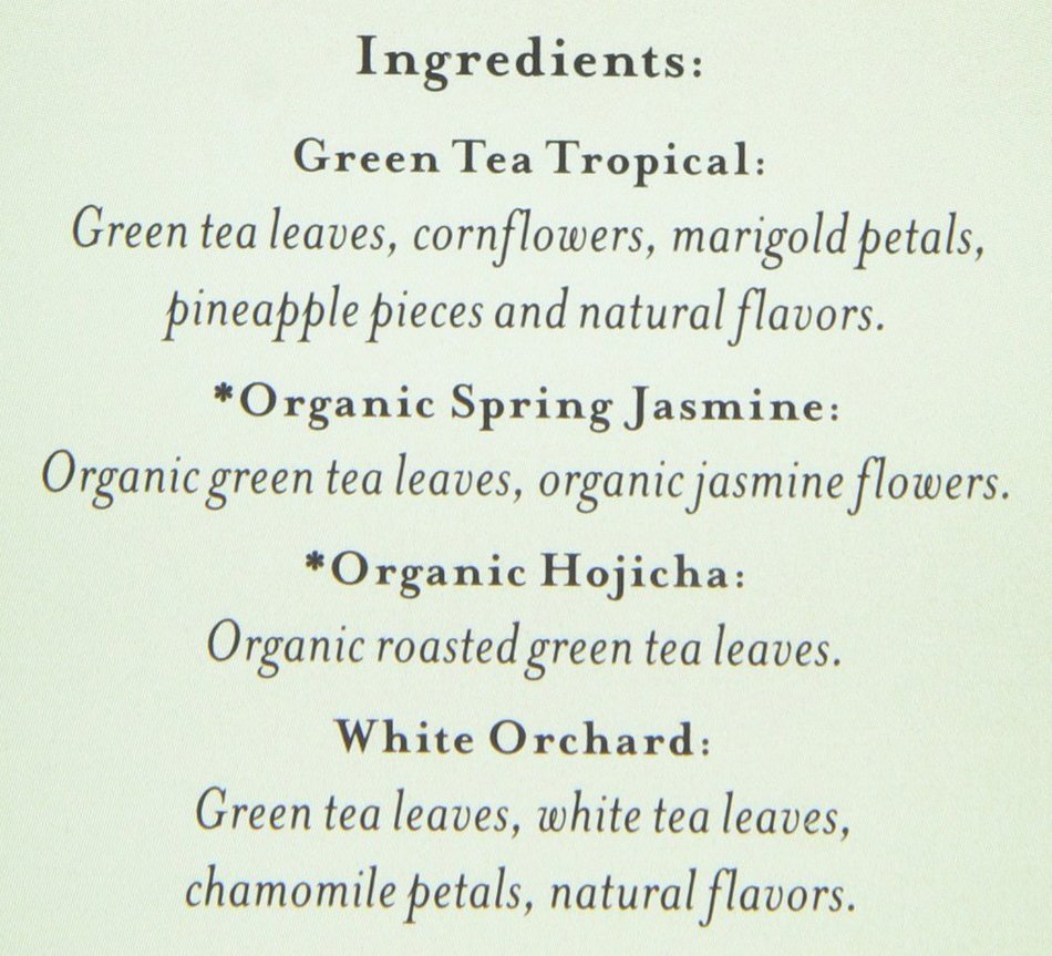 Mighty Leaf Tea Green & White Variety, 15-Count Whole Leaf Pouches (Pack of 3) N4