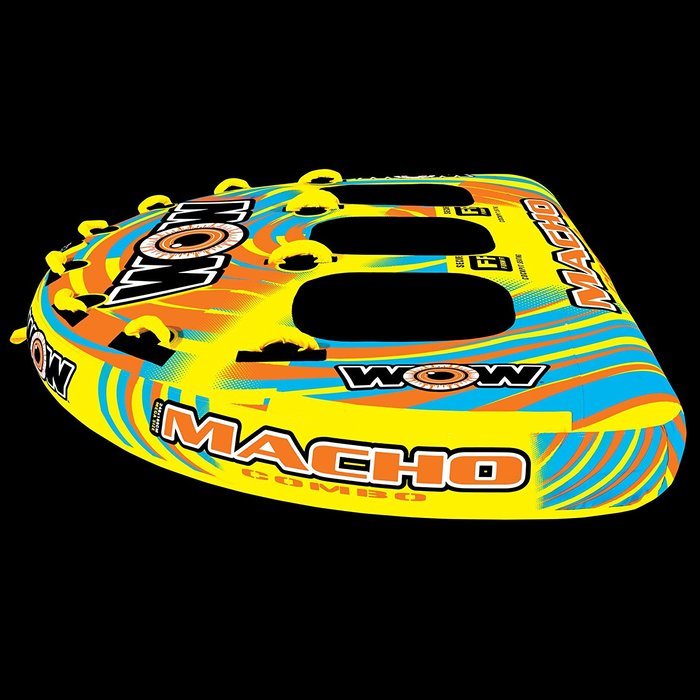 WOW World of Watersports, Macho 16-1030 1 to 3 Person Towable Tube, Multiple Riding Positions N6