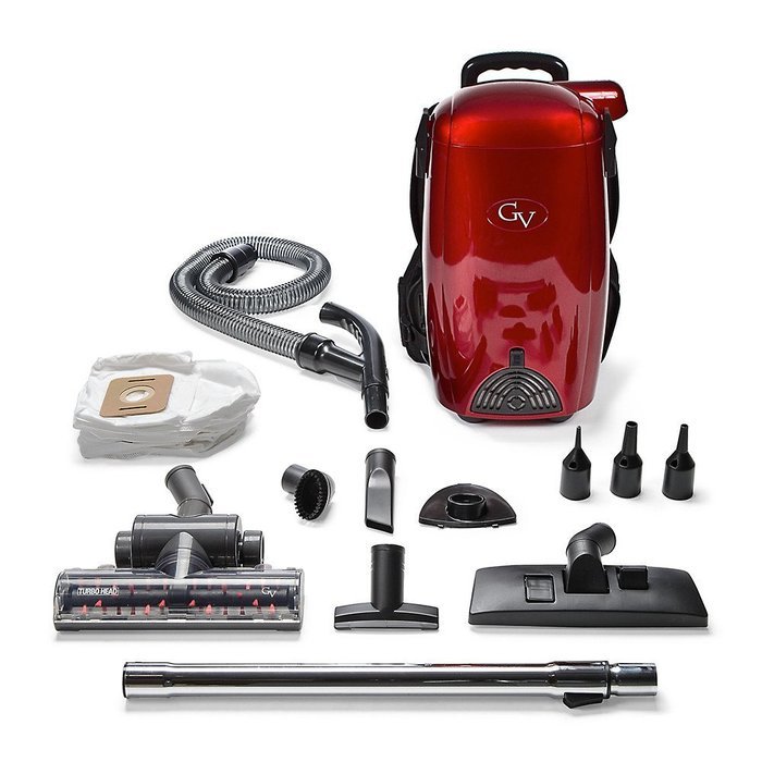 Premium HEPA Red Backpack Vacuum Cleaner