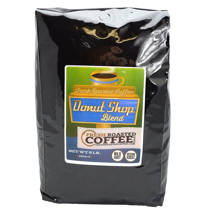 5 Lb. Bag, Donut Shop Blend Coffee, Whole Bean coffee, Fresh Roasted Coffee LLC. N2