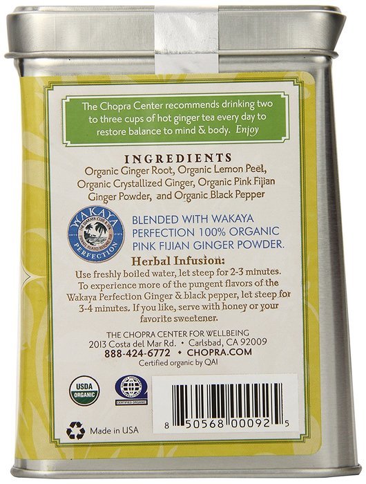 Chopra Center Organic Herbal Tea, Ginger, 20 Tea Bags N3