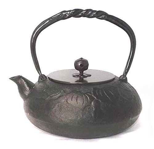 Naubu Iron Kettle Gourd Copper Lid Black 1.2L （japan import）