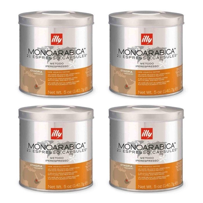 Illy iperEspresso MonoArabica Ethiopia Capsules Medium-bodied Coffee, 21-Count Capsule N2
