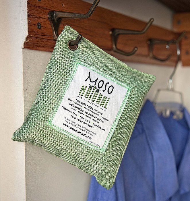 Moso Natural 200gm Air Purifying Bag, Green, 4-Pack N2