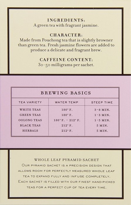 Harney & Sons Green Tea, Dragon Pearl Jasmine, 20 Sachets N6