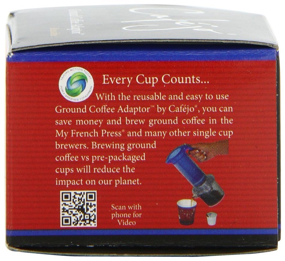 Cafejo Single Serve Reusable Filter for Keurig Capsule Brewers N2
