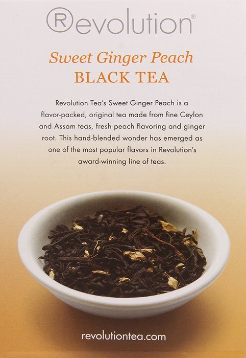 Revolution Tea Sweet Ginger Peach Black Tea, 20 Count N3