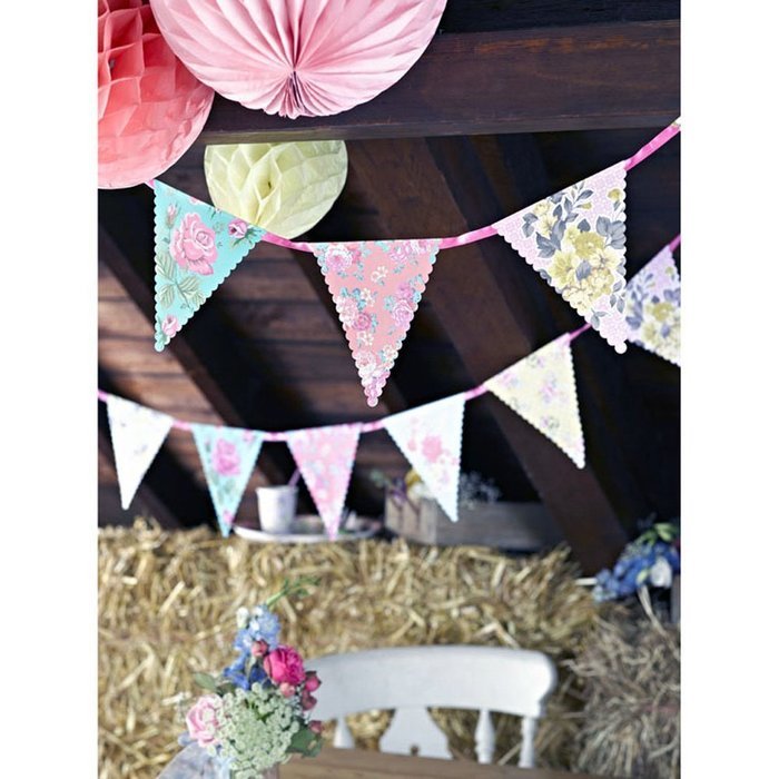 Talking Tables Truly Scrumptious Tea Party Celebration Bunting, Multicolored