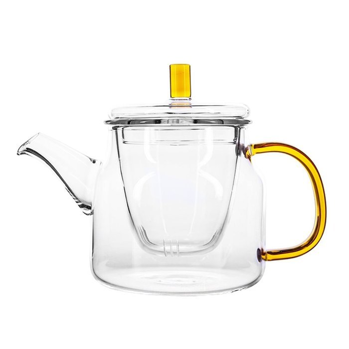 Ceramic Story Heat Resistant Borosilicate Glass Teakettles with 4 Teacups,Stovetop Safe (5, 450ml) N7
