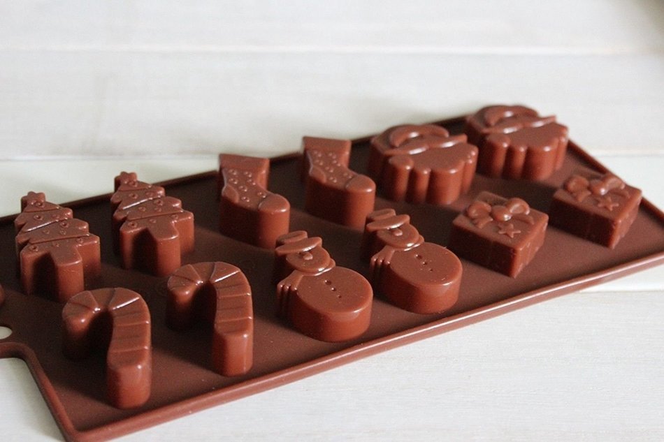 Ice Pop Molds Silicone Baking Mould Mold Chocolate Cake Cookie Muffin Candy Jelly Ice Cube (Type 5-8 Leaves) N2