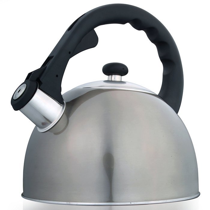 Creative Home Satin Splendor High Quality Stainless Steel 2.8-Quart Whistling Tea Kettle, Chartreuse N2