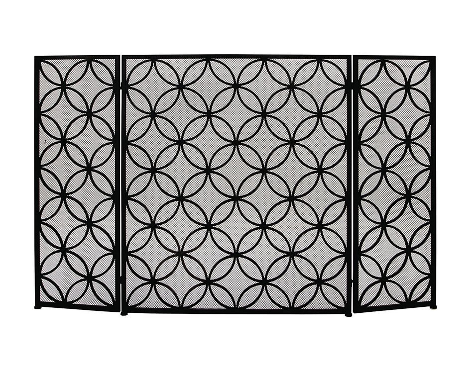 Deco 79 50377 Striking Metal Fire Screen, 48" W x 30" H