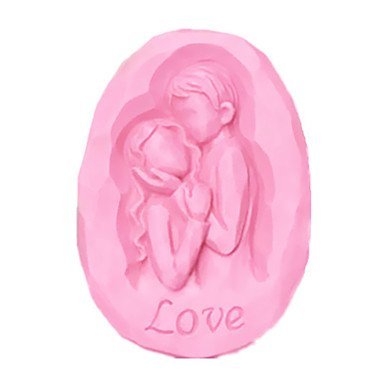 Sher Love Lover Shaped Fondant Cake Chocolate Silicone Mold Cake Decoration Tools,L9cmW7cmH3.5cm