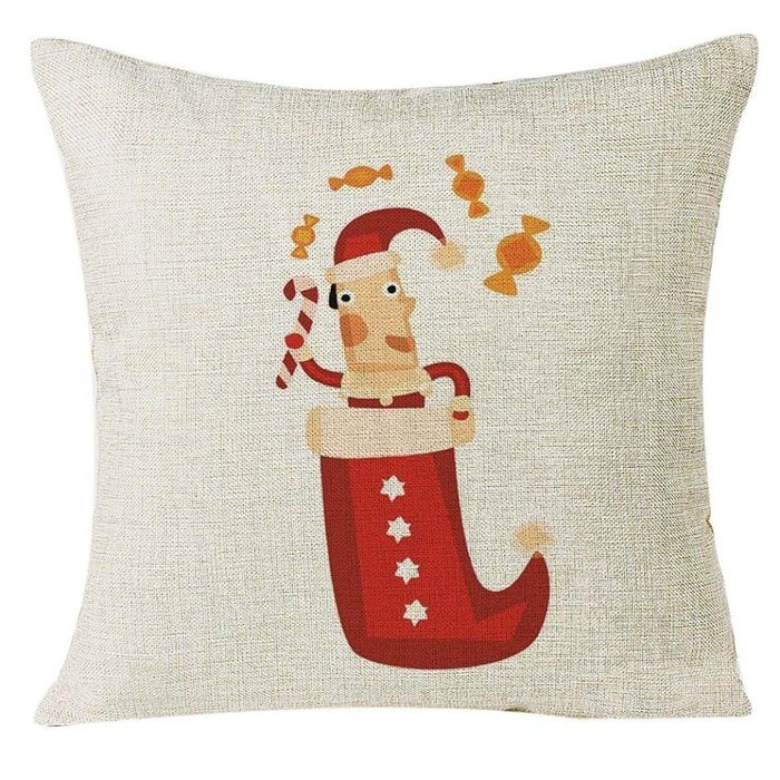 Christmas Pillow Case,Beautyvan Xmas Christmas Festival Sofa Home Decoration Socks Pillow Case Cushion Cover (L)