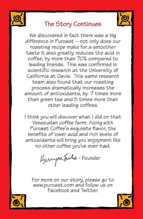 Puroast Low Acid Coffee Single Serve, 2.0 Keurig Compatible, Vanilla Nut, 12 Count N47