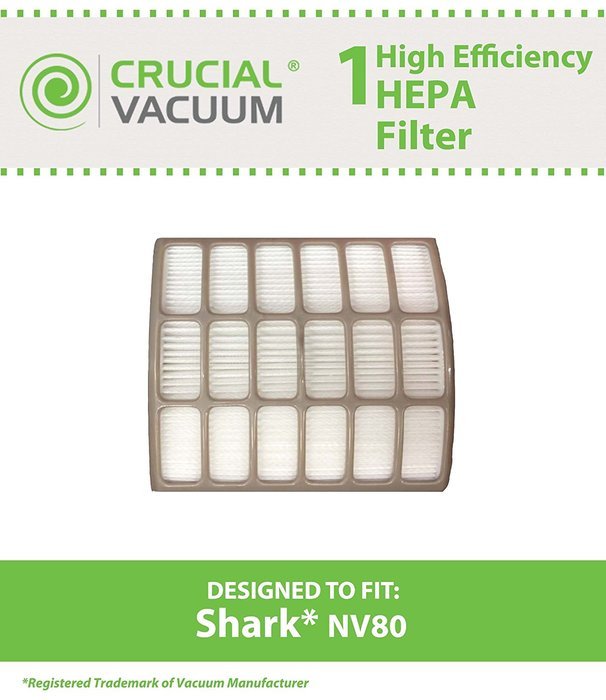 1 Shark NV80 HEPA Filter; Fits NV80 Models; Part # XHF80; Designed & Engineered By Crucial Vacuum