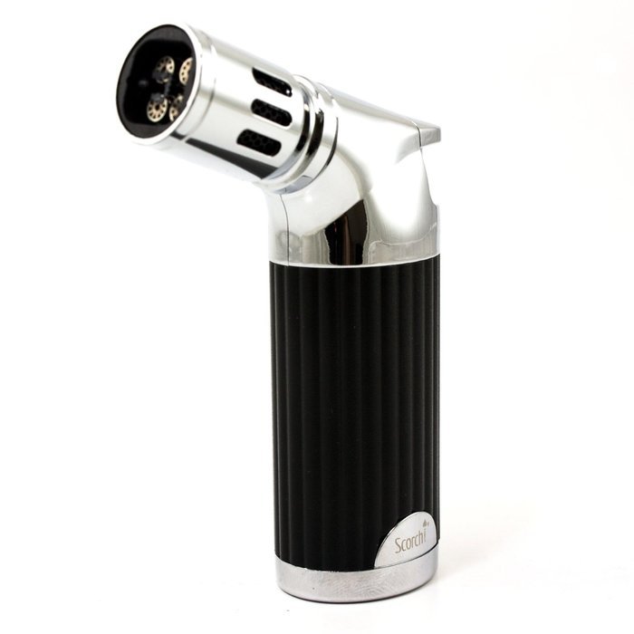 Scorch Torch Capilano Quad Jet Torch Cigar Lighter or Culinary Use (Black) N2