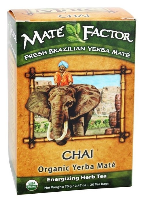 The Mate Factor Organic Yerba Mate Tea Chai -- 20 Tea Bags N4