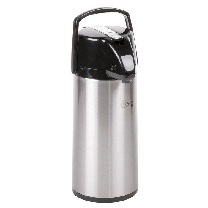 Choice 2.2 Liter Glass Lined Stainless Steel Airpot with Lever N2