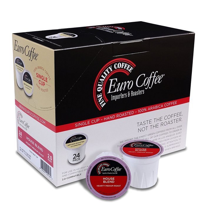 Euro Coffee Sumatra Mandehling, 24 Count Single-Serve K-Cup Keurig Compatible. Award Winning Artisan Coffee Roaster N6