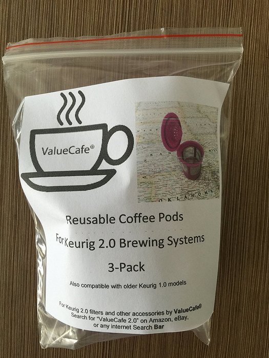 3-pack! Deluxe Coffee and Tea Filter for Keurig 2.0 Manufactured Exclusively for Valuecafe- Reusable, Permanent...