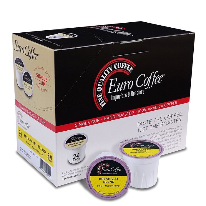Euro Coffee Sumatra Mandehling, 24 Count Single-Serve K-Cup Keurig Compatible. Award Winning Artisan Coffee Roaster N9