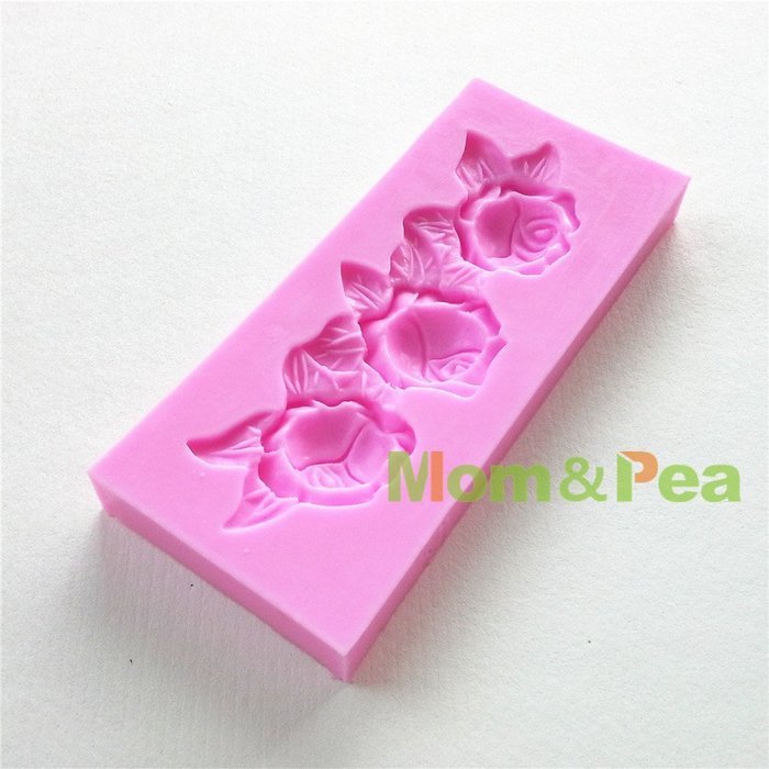 Mom&pea 0639 Flower Shaped Silicone Mould for Fondant Cake Sugar Paste Cake Decoration 3d Cake Toppers Mold 10.2... N4
