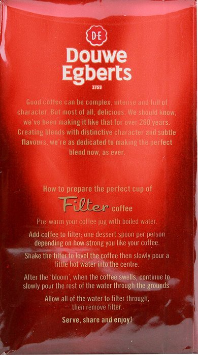 Douwe Egberts Douwe Egberts Filter Blend Ground Coffee, Medium Roast, 8.8-Ounce Packages (Pack of 4) N5