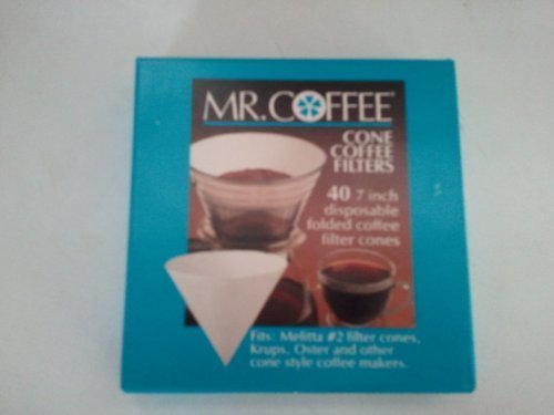 Mr. Coffee Cone Filters 7" for Melitta #2 cones 40 pack