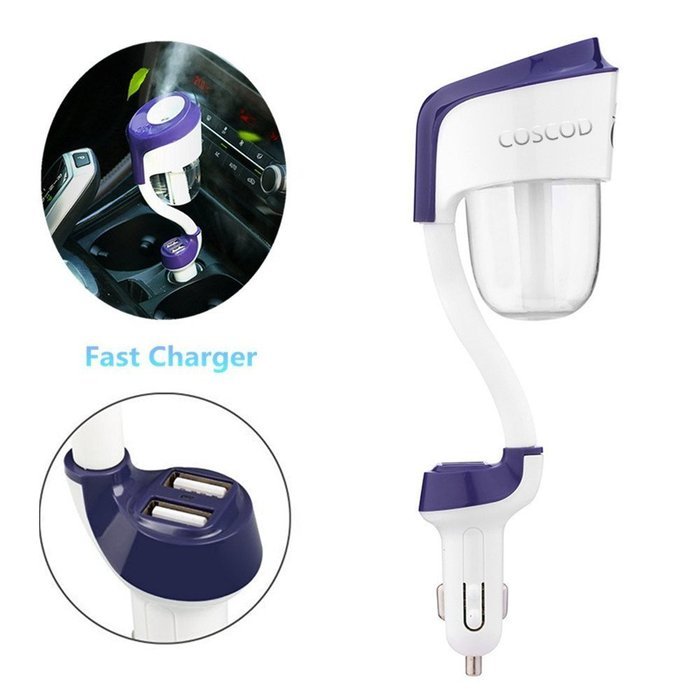 Car Diffuser Essential Oil, COSCOD Perfume Air Purifier Aromatherapy Humidifier Water Sprayer Ultrasonic Wave... N17