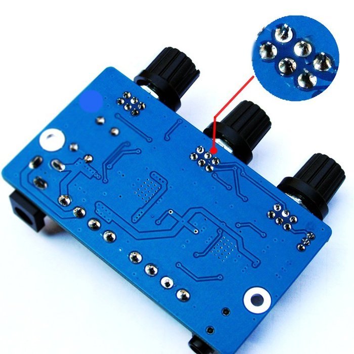Qianson TDA2030A Class D 2.1CH 3-Channel 12W+12W / 22W 4&Omega; Subwoofer Audio Power Amplifier Board Stereo Bass AMP...