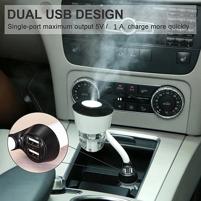 Car Diffuser Essential Oil, COSCOD Perfume Air Purifier Aromatherapy Humidifier Water Sprayer Ultrasonic Wave... N21