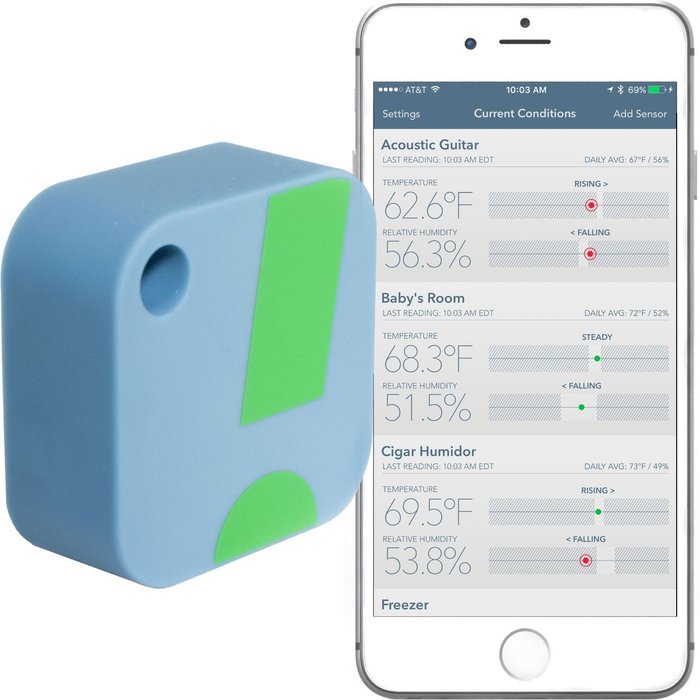 SensorPush Wireless Thermometer / Hygrometer for iPhone / Android - Humidity & Temperature Smart Sensor with Alerts N6