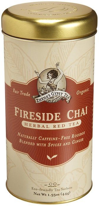 Zhena's Gypsy Tea,Herbal Red Tea Fire Light Chai, 22 Count Tea Sachets Net Wt 1.55 Ounce N3