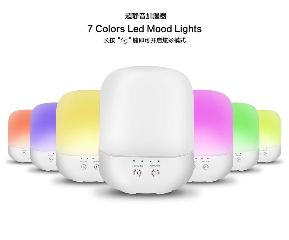 Intsun 300mL Portable Ultrasonic Cool Mist Aroma Humidifier with 7 Changing Colored LED Lights,Waterless Auto... N3
