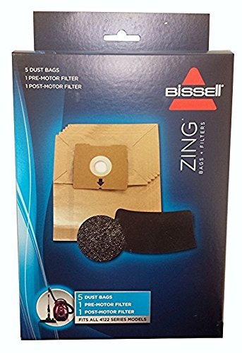 (15) Bissell Zing Cannister Vacuum Bags and (6) Filters Kit 4122 Series