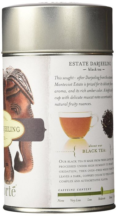 Tea Forte ESTATE DARJEELING Loose Leaf Black Tea, 3.5 Ounce Tea Tin N3