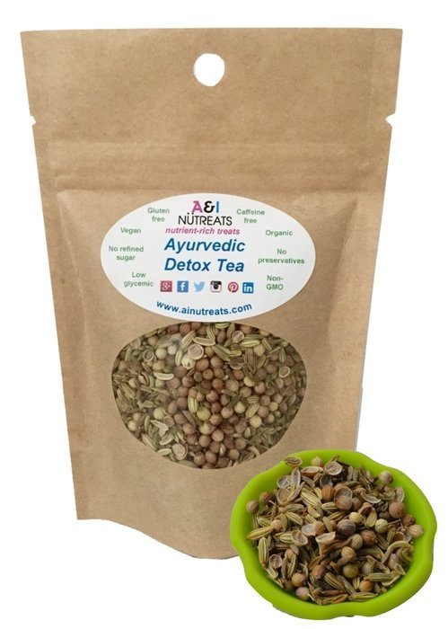 Organic Ayurvedic Cumin, Coriander and Fennel Tea - Stress Relief Detox Tea (Original, 1.5 oz.) N19