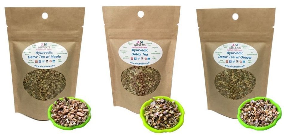 Organic Ayurvedic Cumin, Coriander and Fennel Tea - Stress Relief Detox Tea (Original, 1.5 oz.) N21