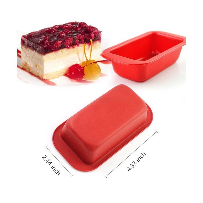 Food-Grade Silicone Loaf Square Bread Cake Mold Baking Pan 2.444.33 inch