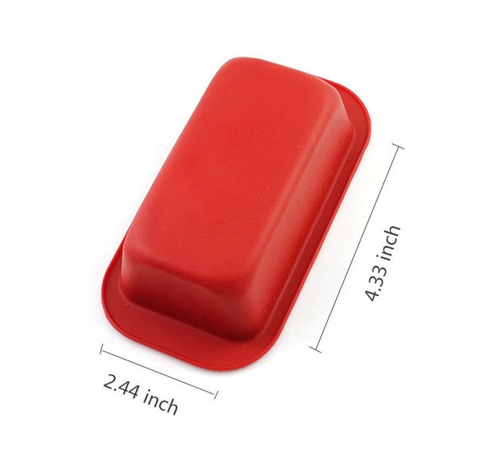 Food-Grade Silicone Loaf Square Bread Cake Mold Baking Pan 2.444.33 inch N3