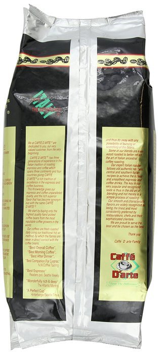 Caffe D'arte Capri Whole Bean Coffee, 5-Pound Foil Bag N17