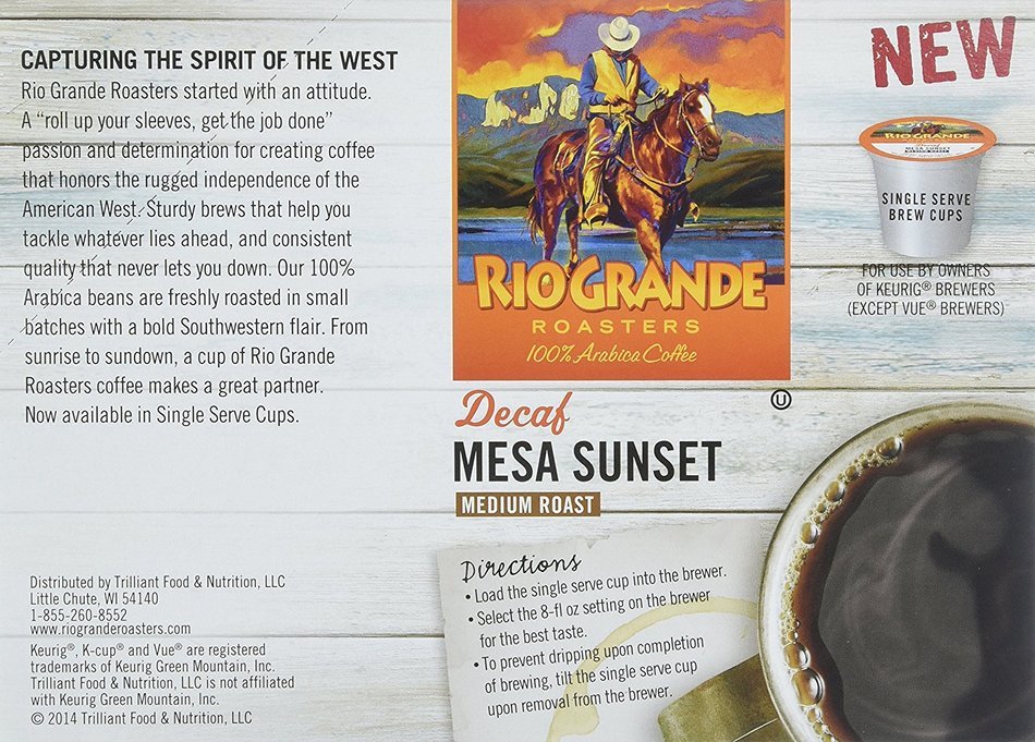 Rio Grande Roasters Premium Dark Coffee Single Serve K-Cup, 80 Count (Compatible with 2.0 Keurig Brewers) N20