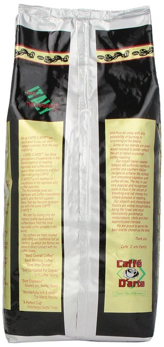 Caffe D'arte Capri Whole Bean Coffee, 5-Pound Foil Bag N20