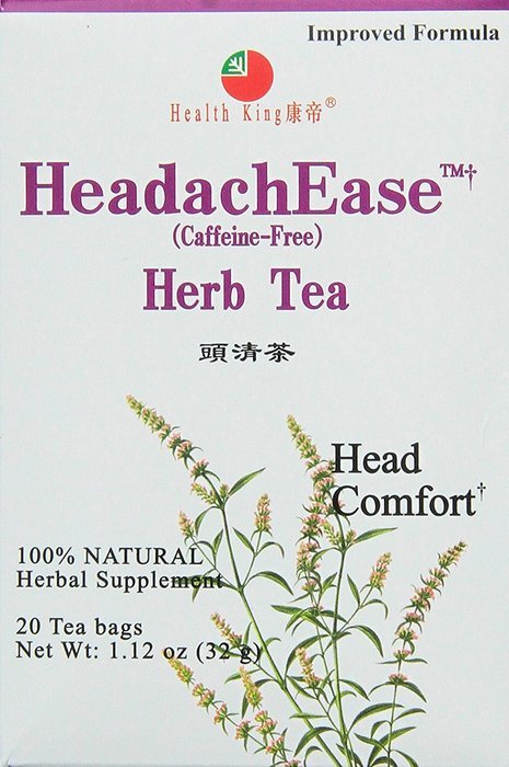 Health King Medicinal Teas HeadachEase Herb Tea Bags, 20 Count N4