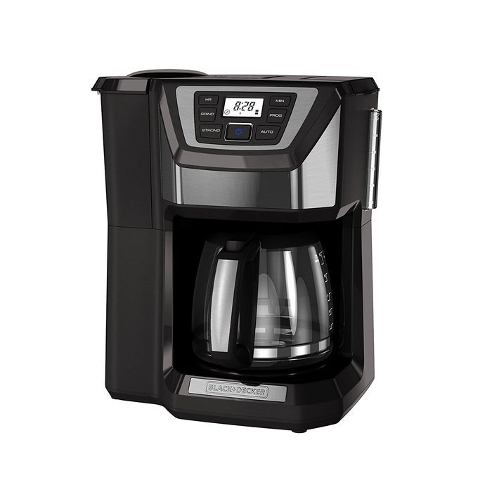 Black & Decker CM5000B 12-Cup Mill and Brew Coffeemaker, Black N6