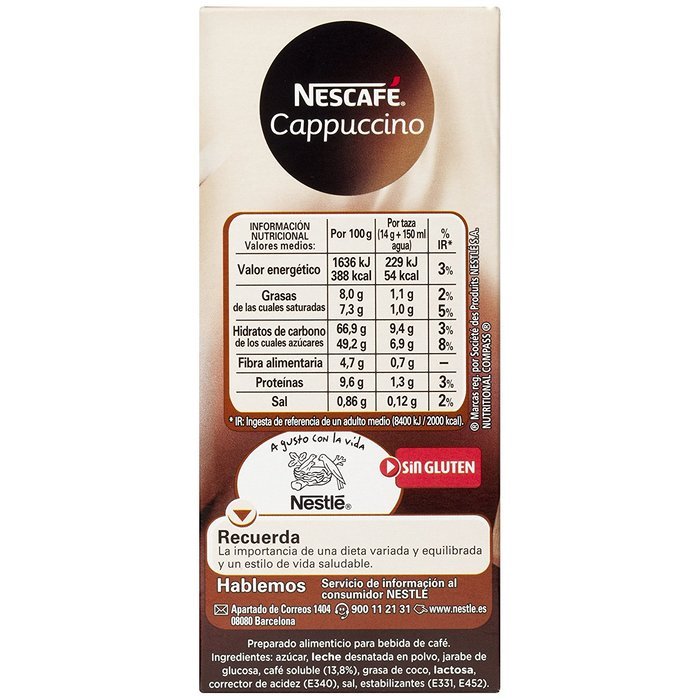 Nescafe Cappucino Packets - 14g - 10 ct N6